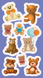 Stickers.   Bears