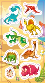 Stickers.  Dinosaurs