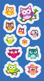 Stickers. Owls