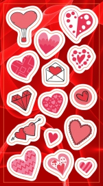 Stickers.   Hearts