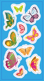 Stickers. Butterflies