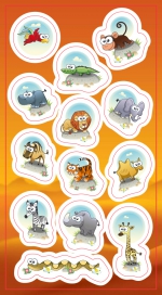 Stickers.  Animals