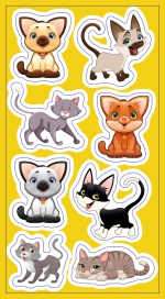 Stickers.      Cats