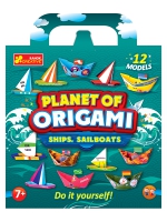 Planet of origami. Ships. Sailboats